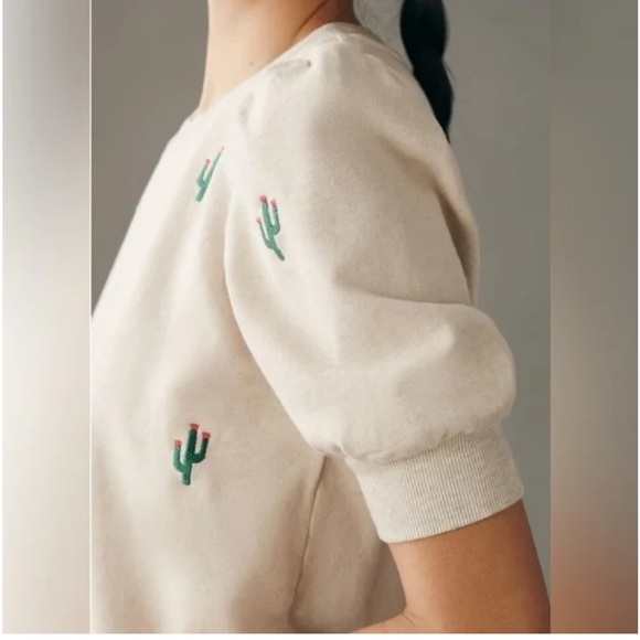 T.la by ANTHROPOLOGIE Puffed Sleeves Top - Picture 4 of 8